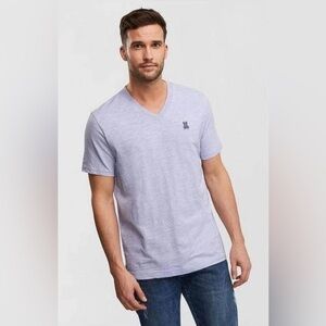 Psycho Bunny Mens Purple 100 Pima Cotton V-Neck Short Sleeve T Shirt Size 5 (L)